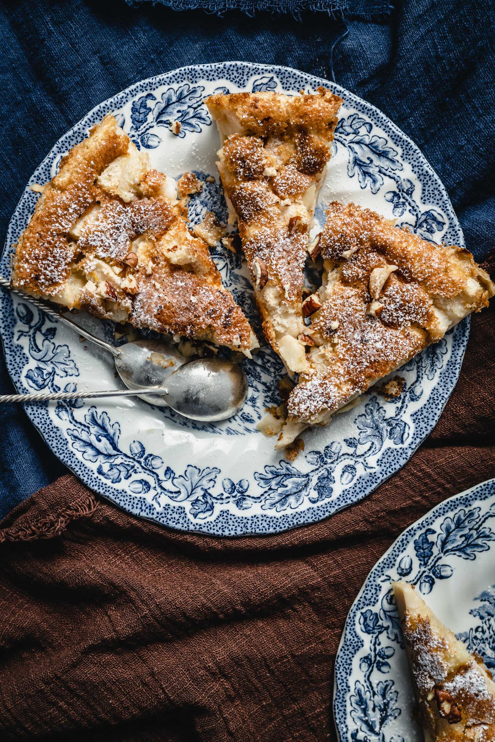 Flognarde pyragas su obuoliais ir speltų miltais